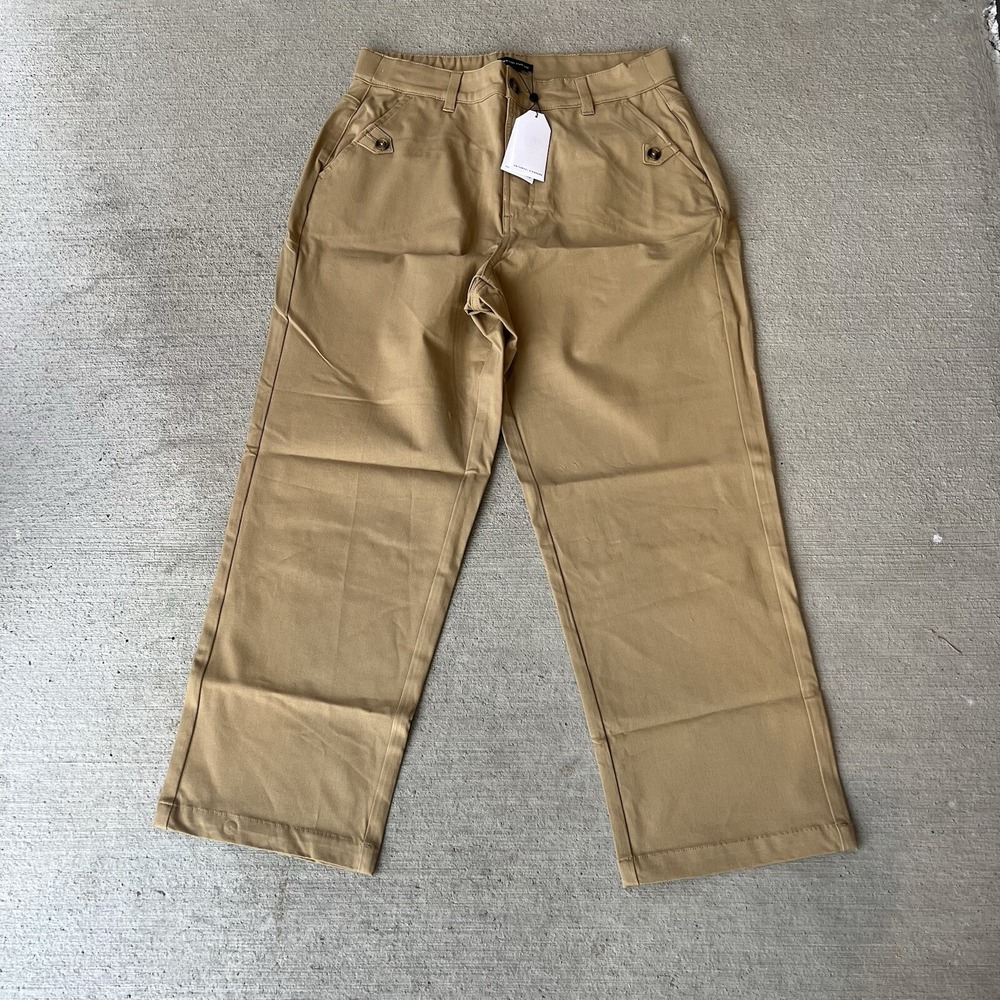 Universal Standard Womens Twill Pants Khaki Size S NWT Straight Leg Casual